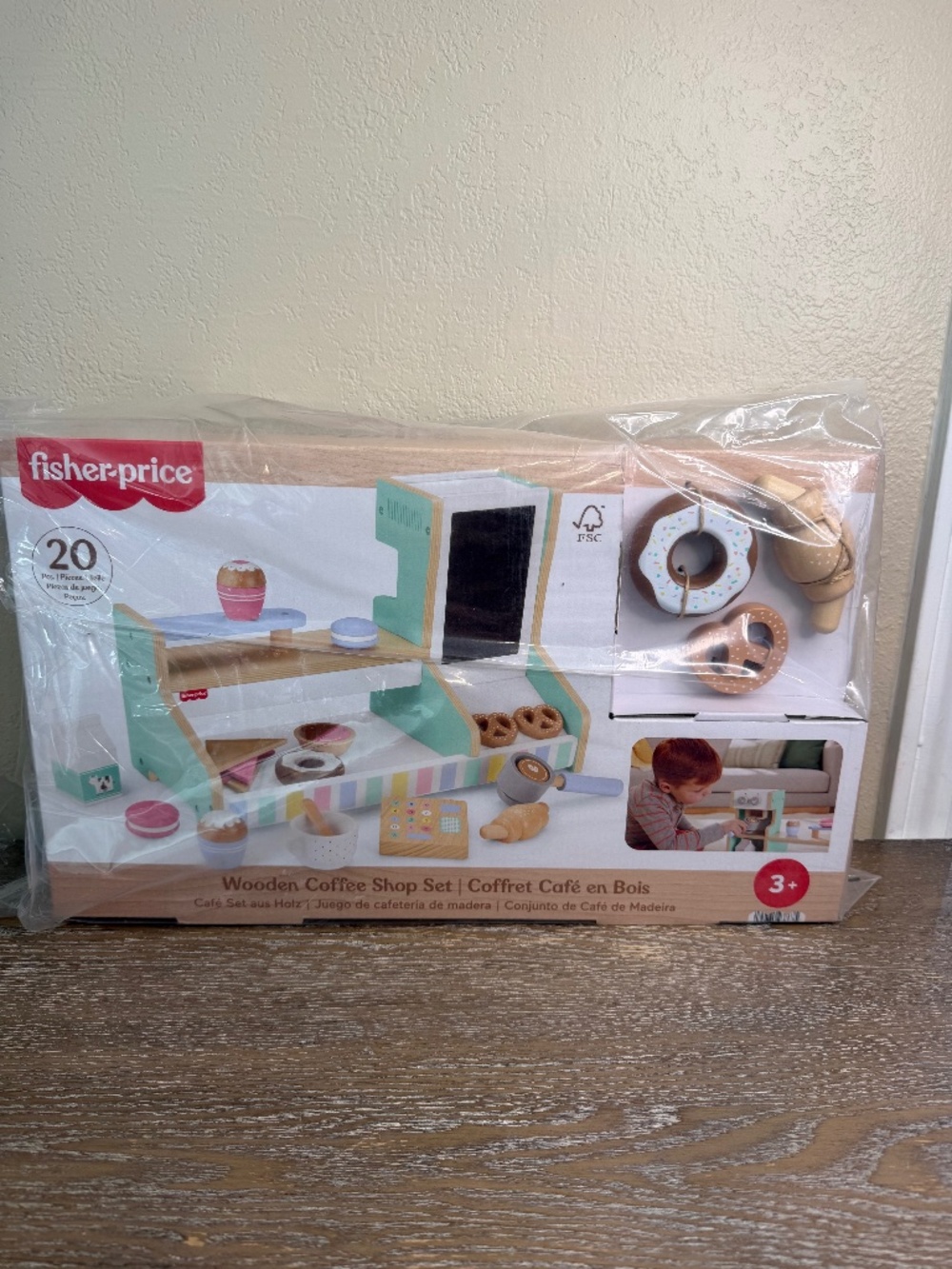 New Fisher-Price Wood Pretend Play Coffee Shop